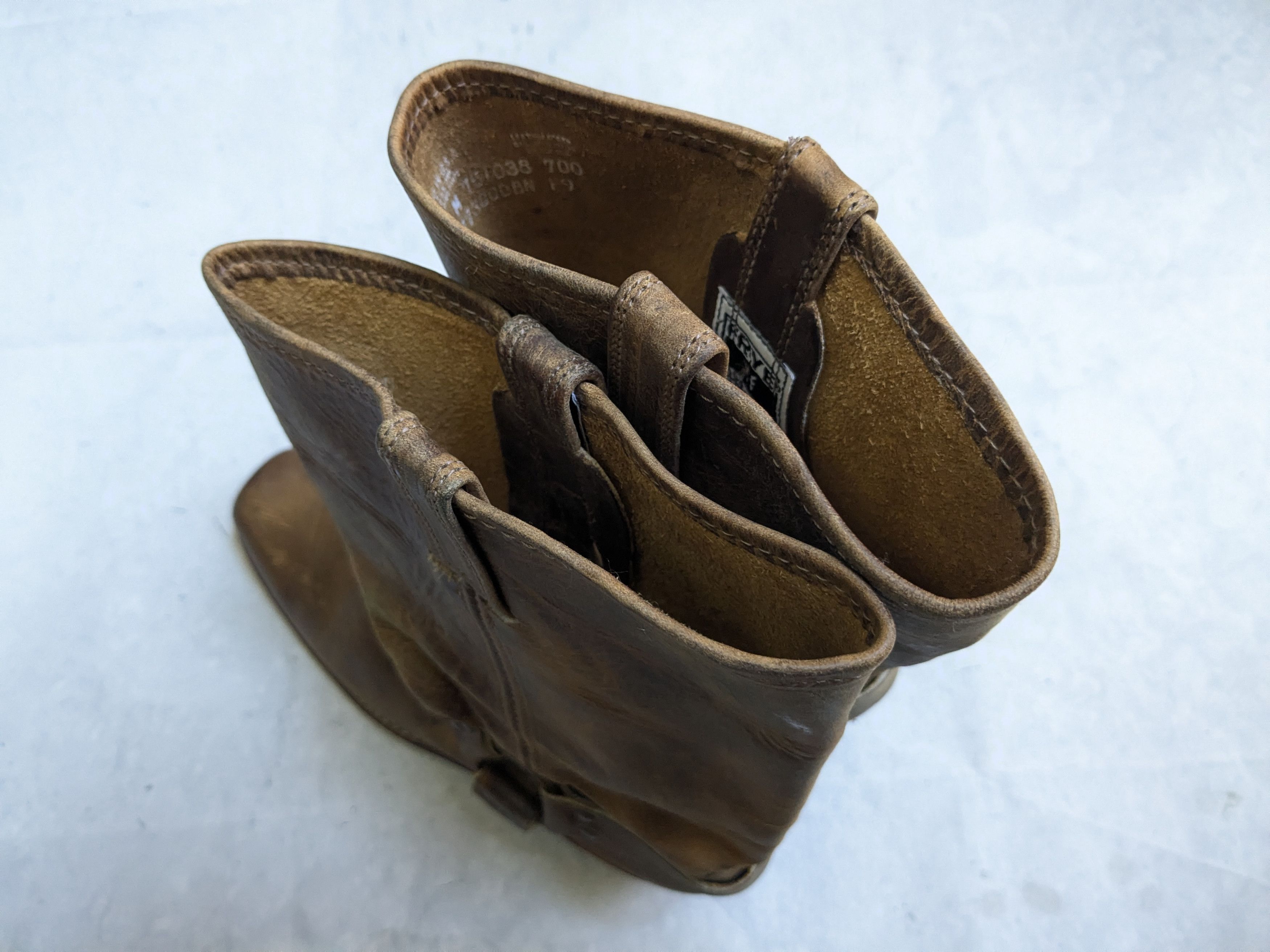 Frye Frye Harness Boots Brown 8 Leather USA Strap Buckle Size US 8 / EU 41 - 14 Thumbnail