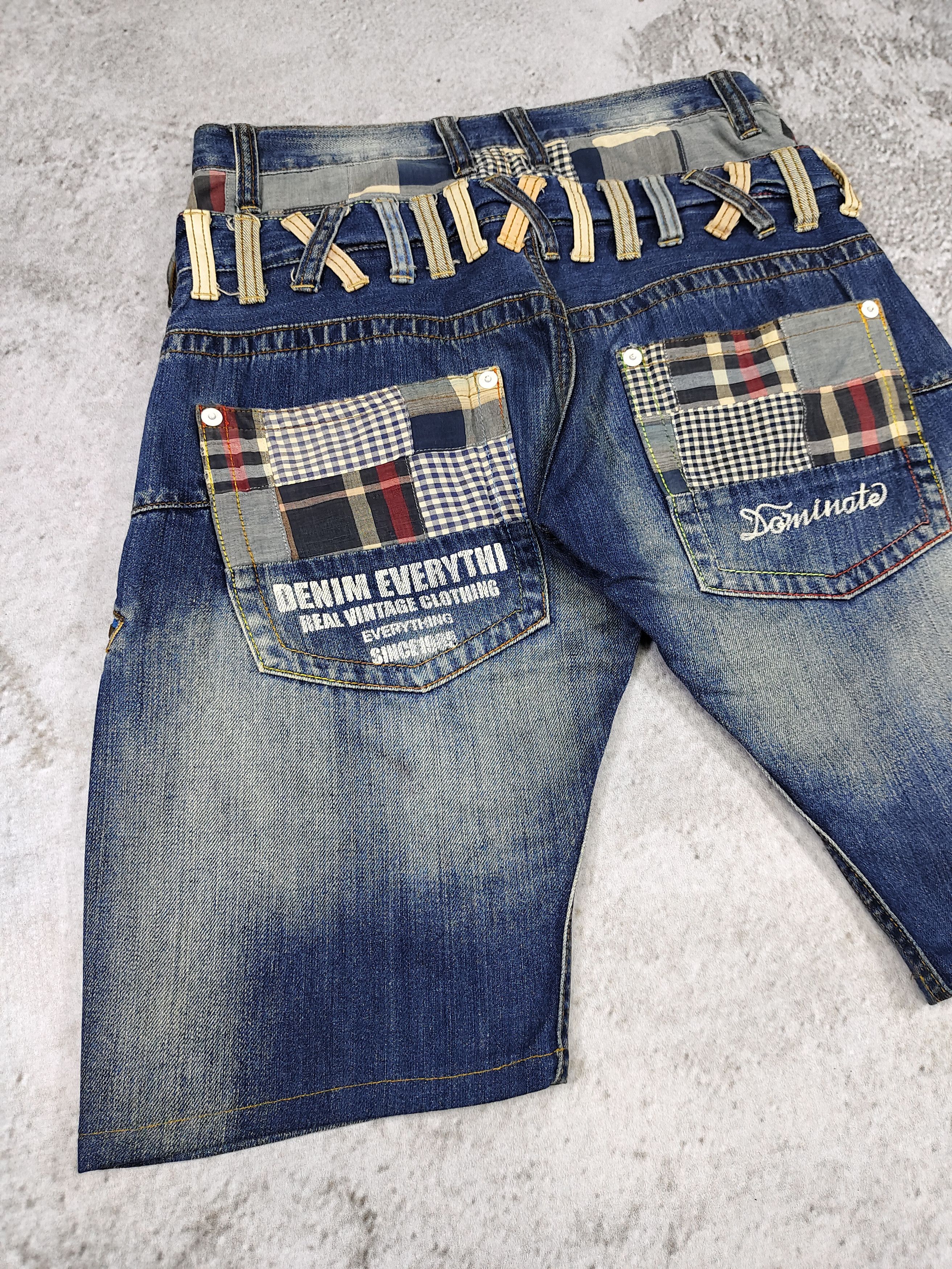 Japanese Brand 00s Dominate🇯🇵 Double Waist Patchwork Handcrafted Denim Size US 31 - 6 Thumbnail