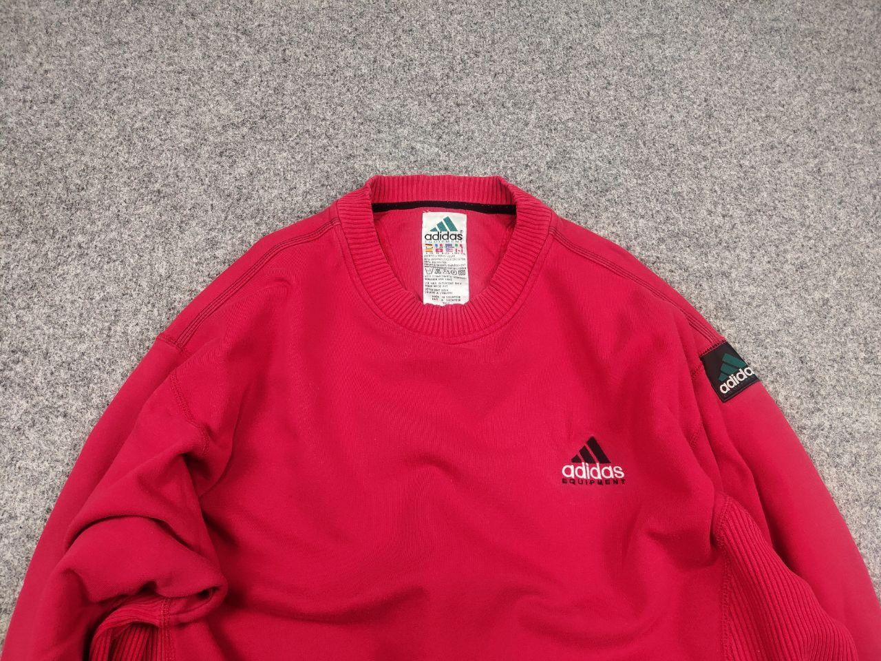 Adidas Vintage 90's Adidas Equipment Logo red Crew neck Sweatshirt Size US L / EU 52-54 / 3 - 4 Thumbnail