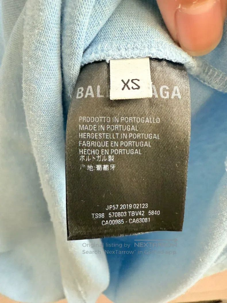 Balenciaga Balenciaga Haze Blue Cola Short Sleeve Size US XS / EU 42 / 0 - 9 Thumbnail