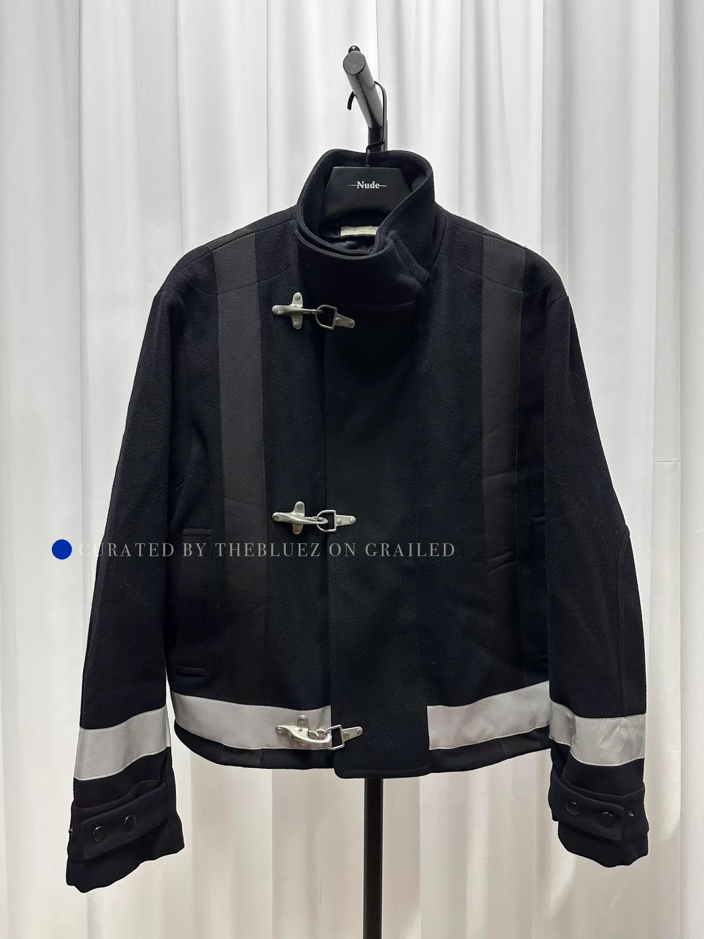 Dries Van Noten Wool Jacket with Fireman Plane Buckle Detail Size US L / EU 52-54 / 3 - 1 Thumbnail