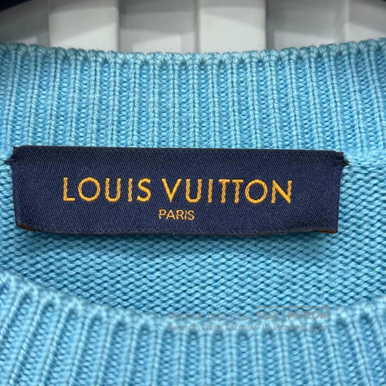 Louis Vuitton Louis Vuitton LV Blue Check Logo Knit Sweater. Size US M / EU 48-50 / 2 - 6 Thumbnail