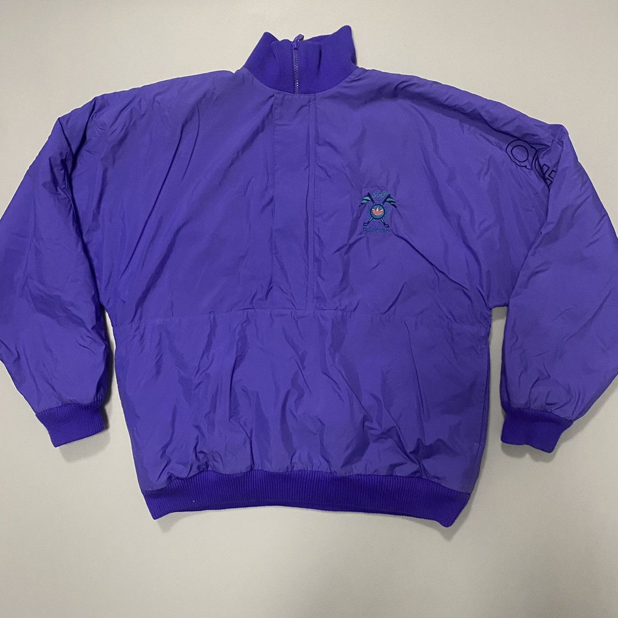 Adidas × Vintage Rare Vintage Adidas Golf 1/2 zip Fleece Boomber Jacket Size US L / EU 52-54 / 3 - 1 Thumbnail