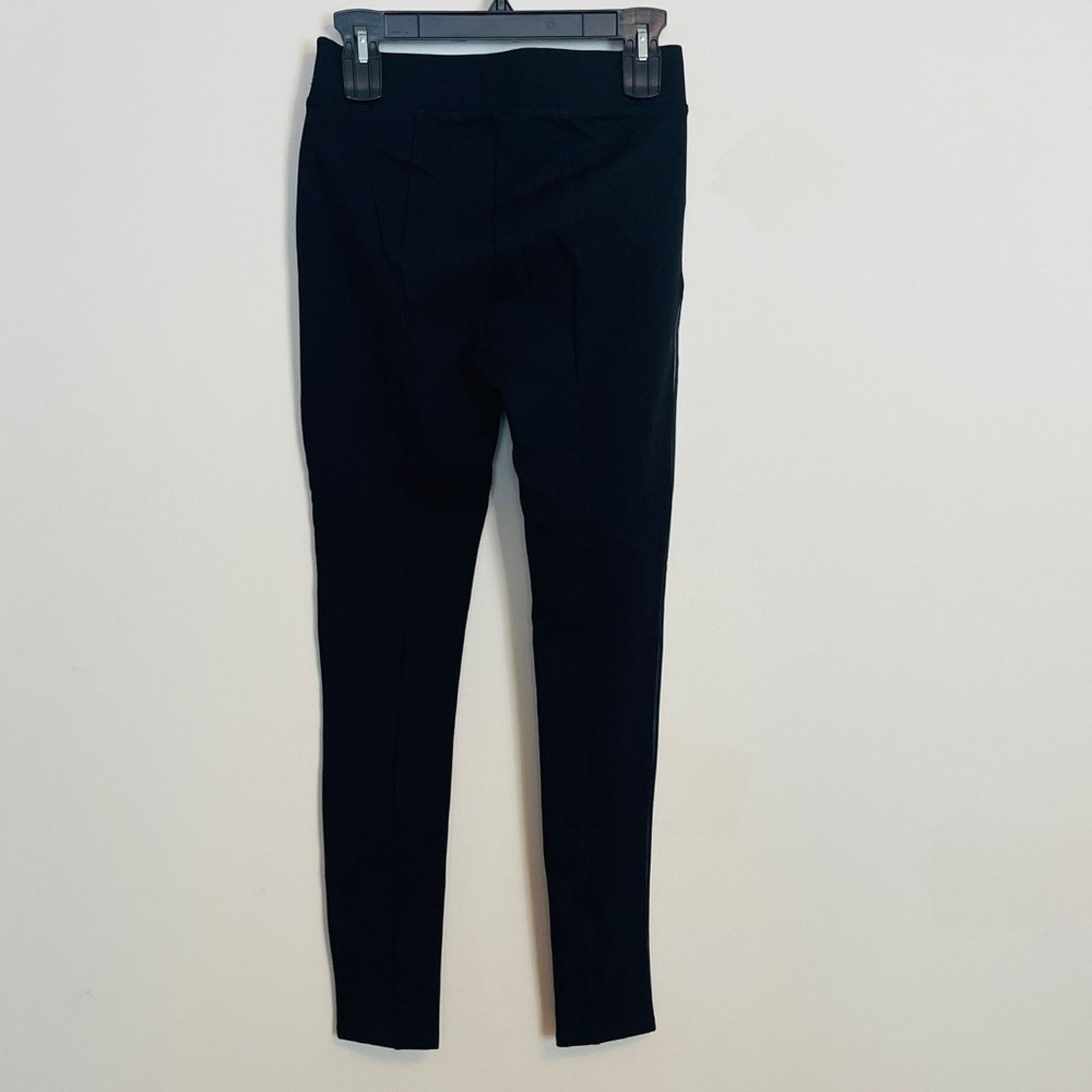 Ann Taylor Ann Taylor Faux Leather Ponte Leggings Black Size XS Size 30" / US 8 / IT 44 - 3 Thumbnail