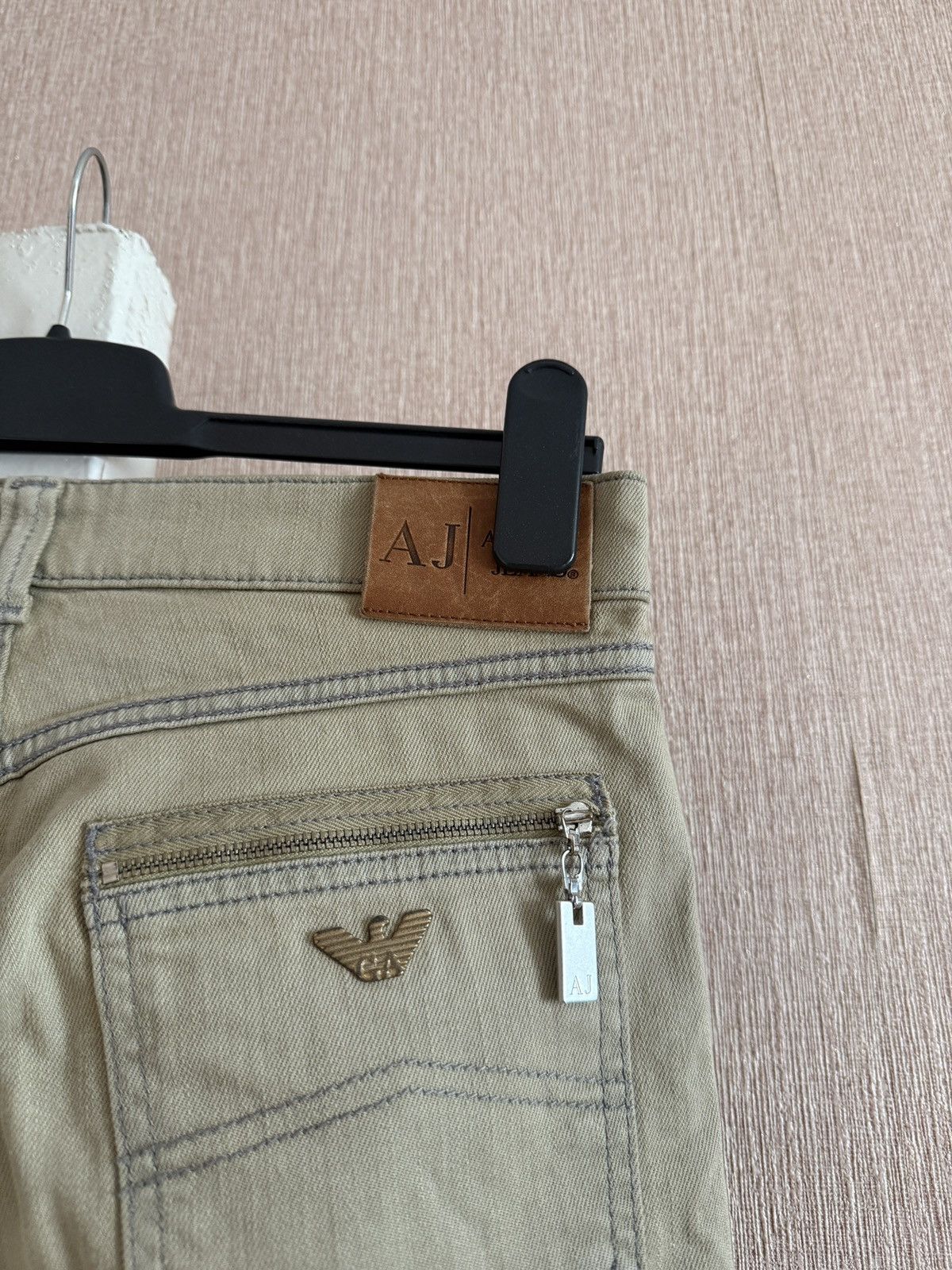 Armani Vintage Armani Jeans AJ Beige Slim Fit Denim Pants Women’s Size 27" / US 4 / IT 40 - 10 Thumbnail