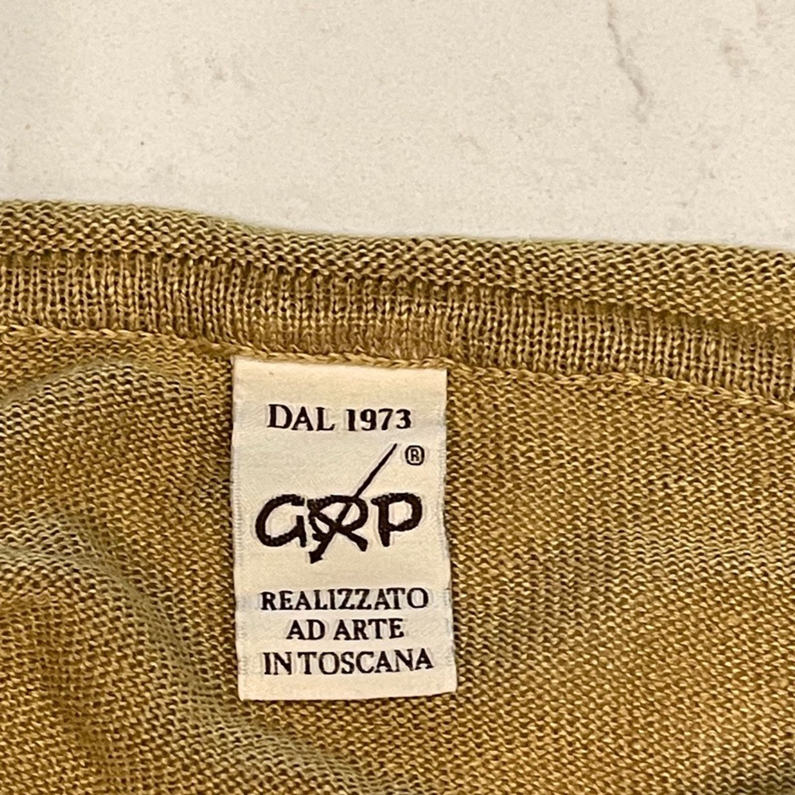 GRP GRP Knit short sleeve henley tee in military green linen Size US L / EU 52-54 / 3 - 9 Thumbnail