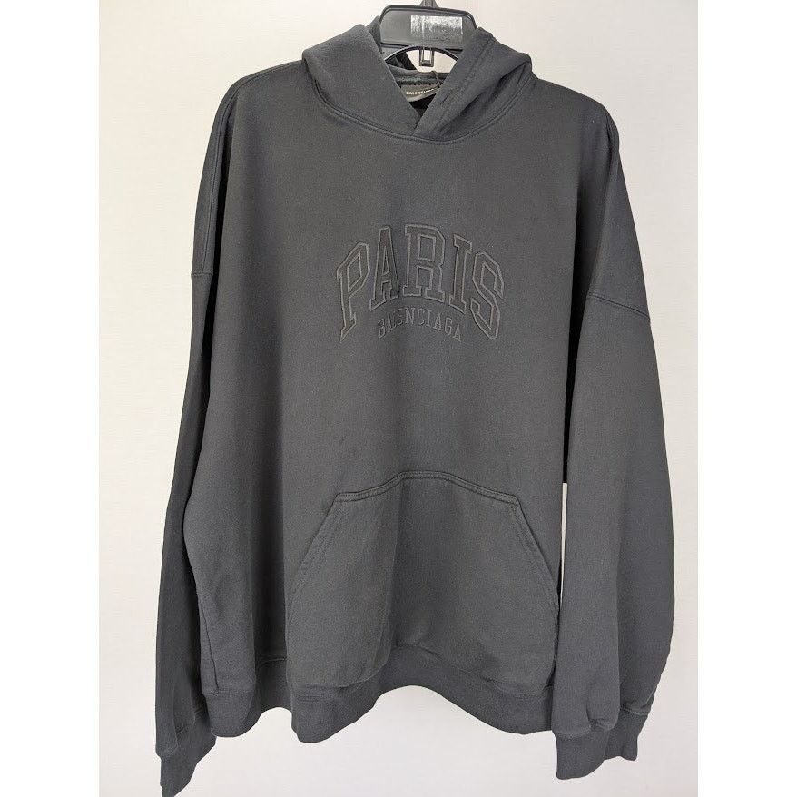 Balenciaga o1rshd1 Paris Balenciaga Logo Hoodie in Black Size US XL / EU 56 / 4 - 1 Thumbnail