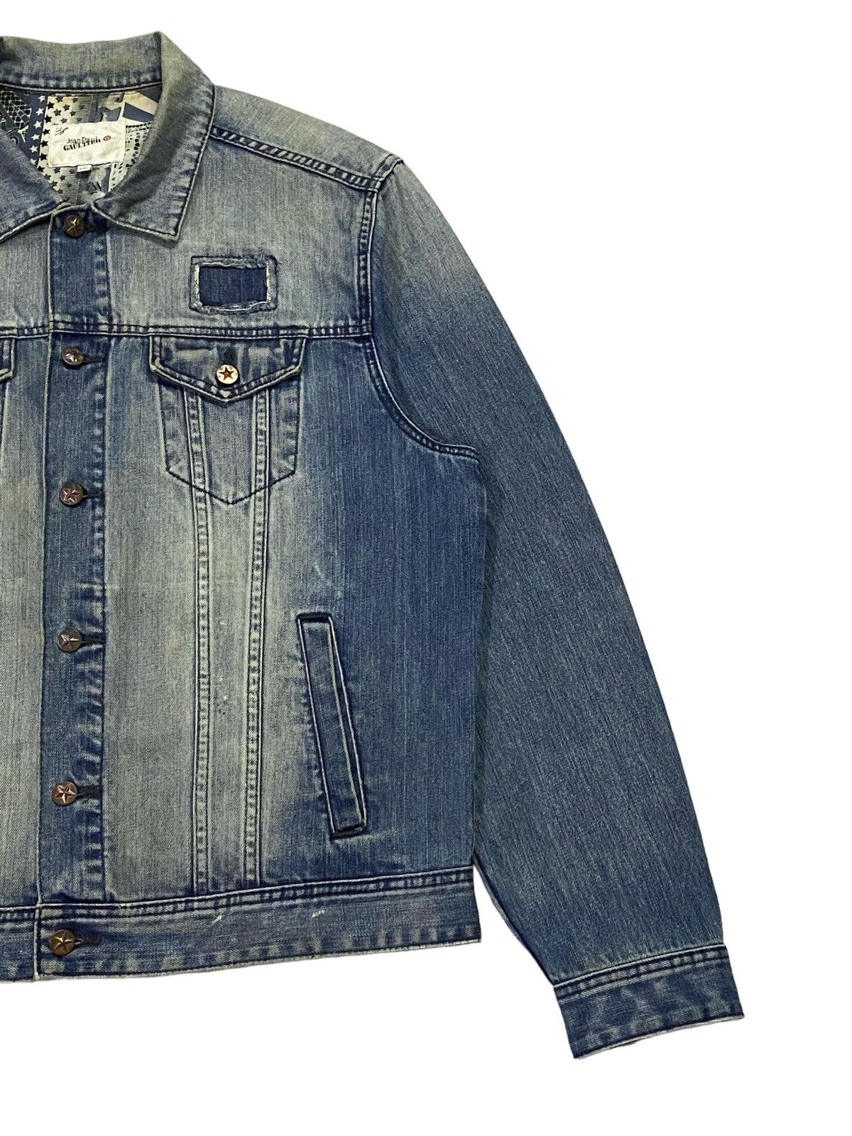 Jean Paul Gaultier Jean Paul Glaultier Distressed Denim Jacket Size US XL / EU 56 / 4 - 18 Thumbnail