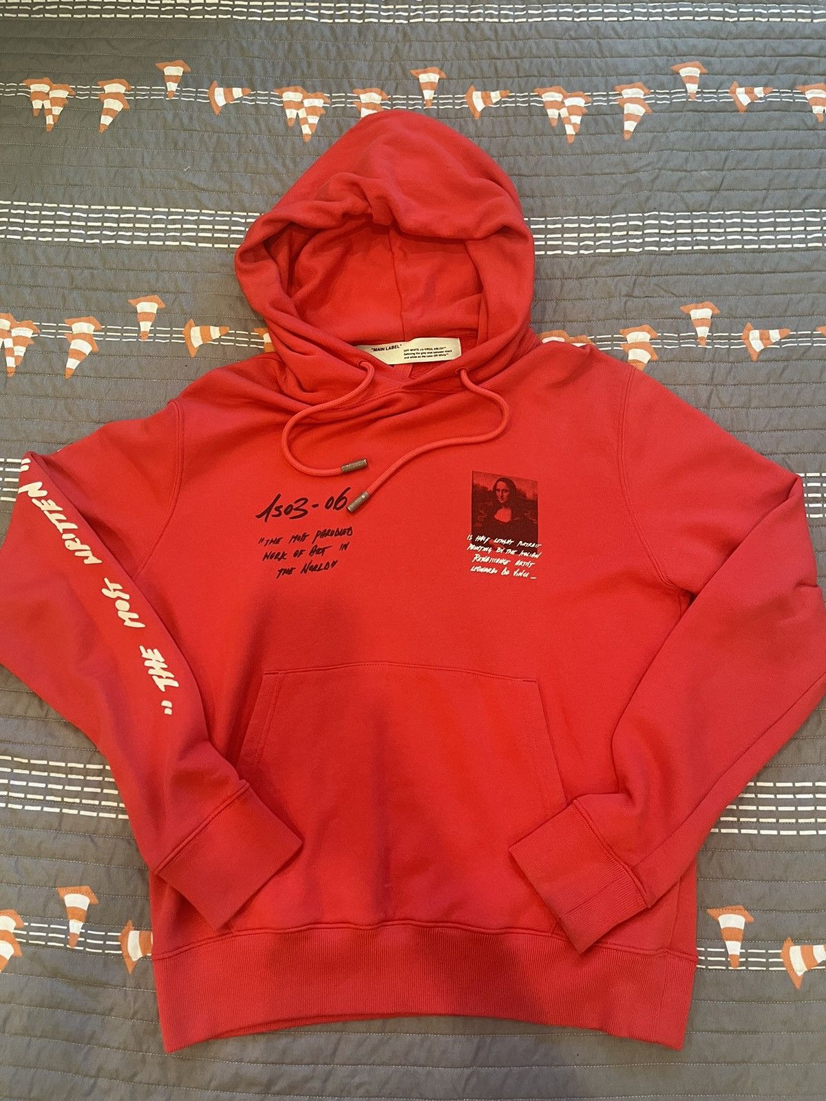Off-White OFF-WHITE Mona Lisa Graphic Print Hoodie Size Small Size US S / EU 44-46 / 1 - 1 Thumbnail