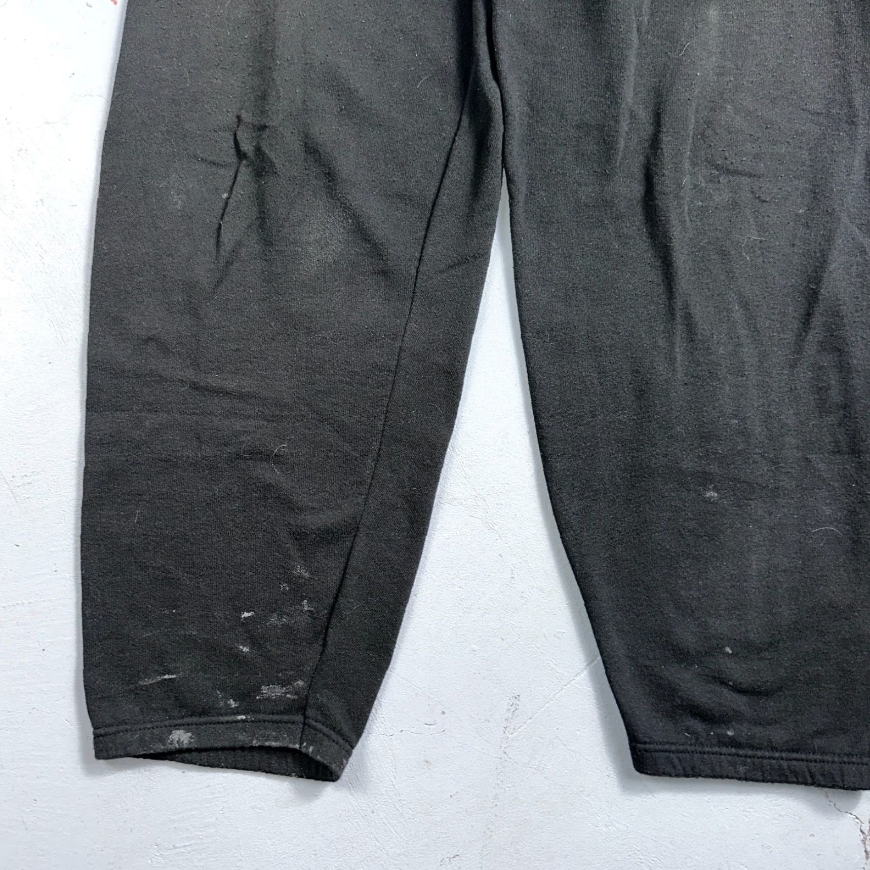 Fruit Of The Loom VINTAGE Fruit of the Loom Sweatpants 70s Fleece Black Adult L Men Regular Drawstring 90s Theme Size US 33 - 3 Thumbnail