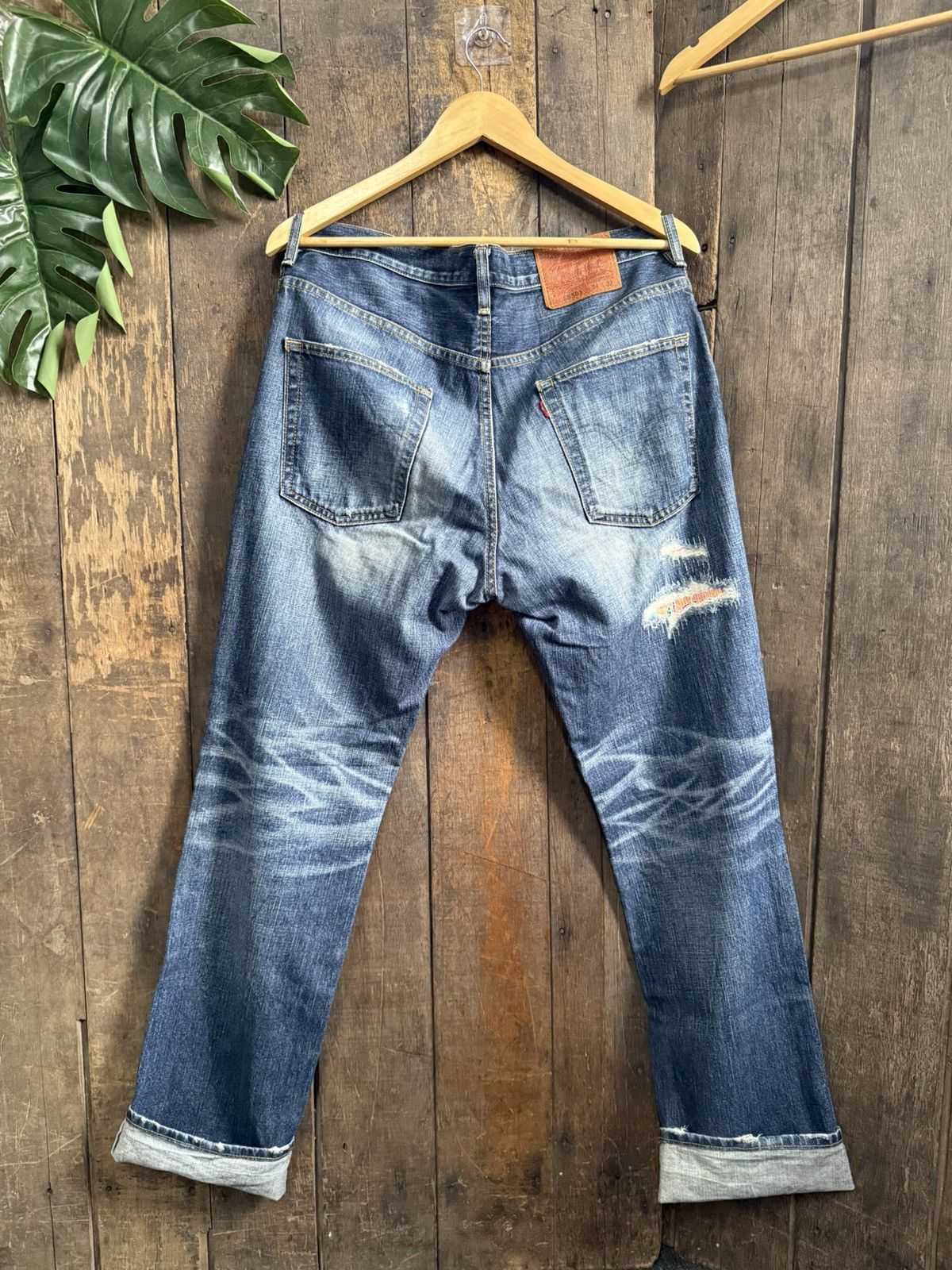 Levi's × Stussy Vintage Levis X Stussy Denim LotSS505 Size US 35 - 2 Thumbnail