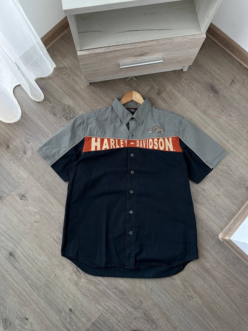 Harley Davidson × Vintage Vintage Moto Harley Davidson Centr Logo Shirt Size US L / EU 52-54 / 3 - 1 Thumbnail