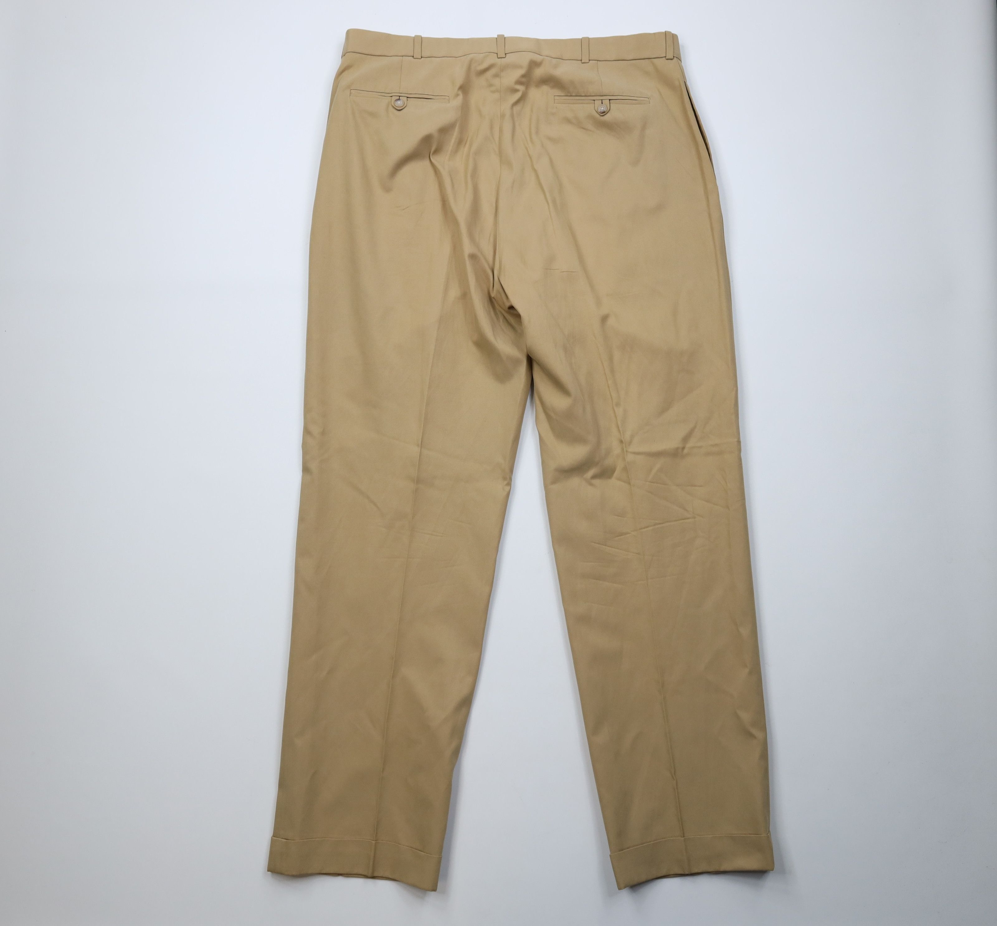 Ralph Lauren Vintage 90s Ralph Lauren Blend Wide Leg Chino Pants Beige Size US 38 / EU 54 - 9 Thumbnail