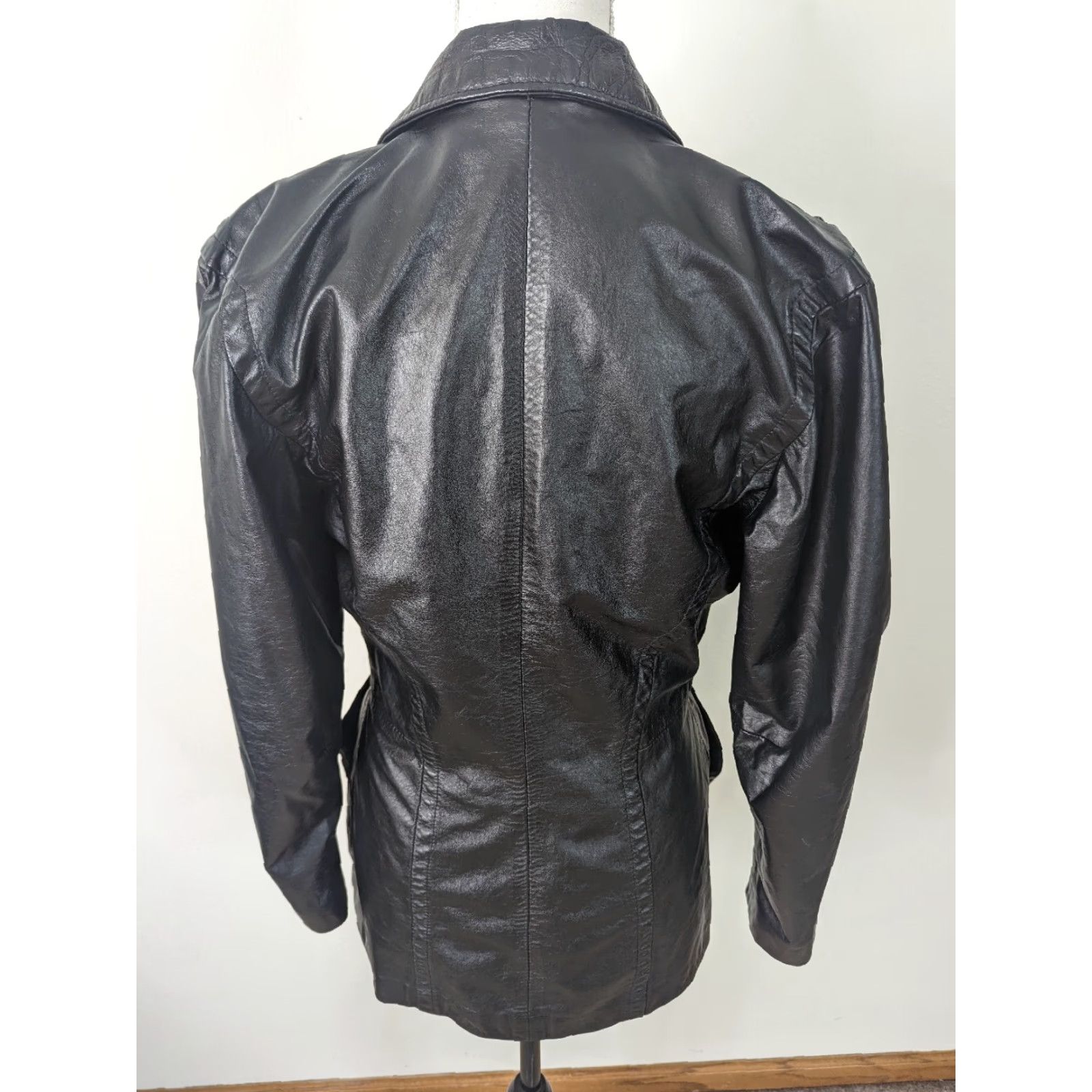 Vintage VINTAGE Outerwear by Phoenix Bomber Jacket Black Leather Women 7/8 Small/Medium 80s Winged USA Size M / US 6-8 / IT 42-44 - 3 Thumbnail