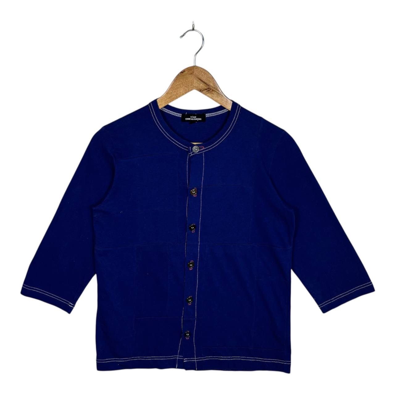 Comme des Garcons Tricot Comme Des Garcons AD2012 Top Blue Shirt Japan Size US S / EU 44-46 / 1 - 1 Thumbnail