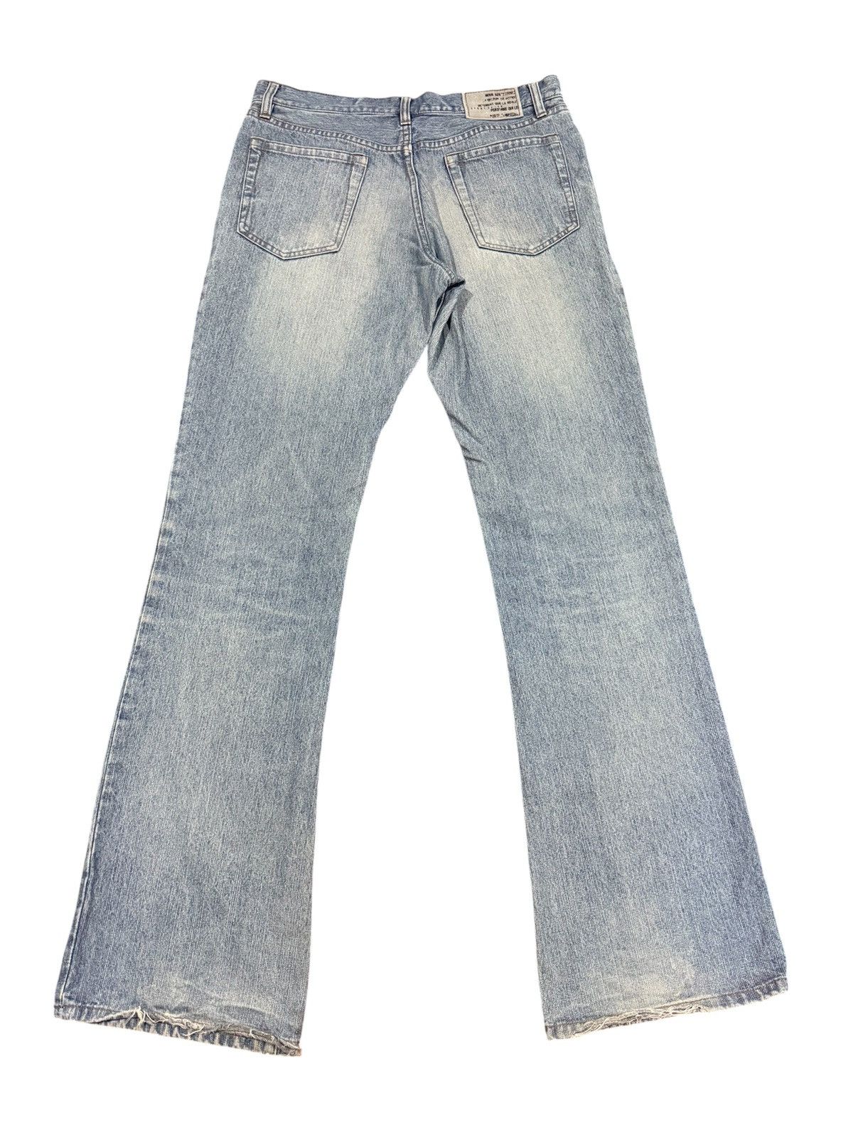 Japanese Brand 🔥FLARE🔥Vintage Comme Ca Ism Bootcut Flare Distressed Jeans Size US 33 - 1 Thumbnail