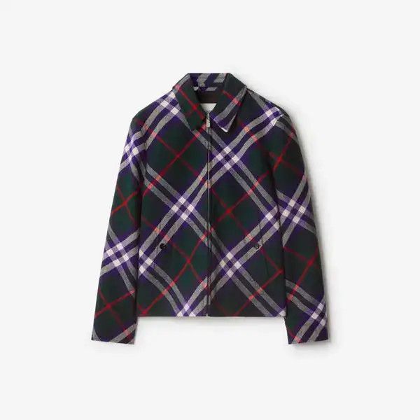 Burberry o1w1db10226 Check Wool Jacket In Multicolor Size US M / EU 48-50 / 2 - 1 Preview