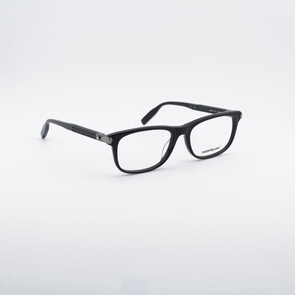 Montblanc Montblanc MB0036O 005 Eyeglasses Black 56mm Rectangle Frame Size ONE SIZE - 5 Thumbnail
