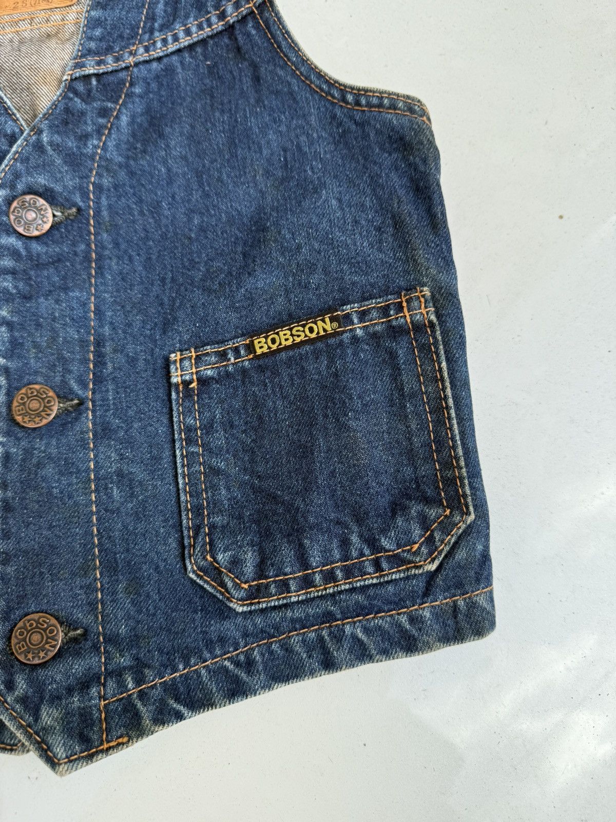 Vintage Vintage RARE 70s BOBSON Long Horn Toddler Denim Vest Size US XXS / EU 40 - 4 Thumbnail