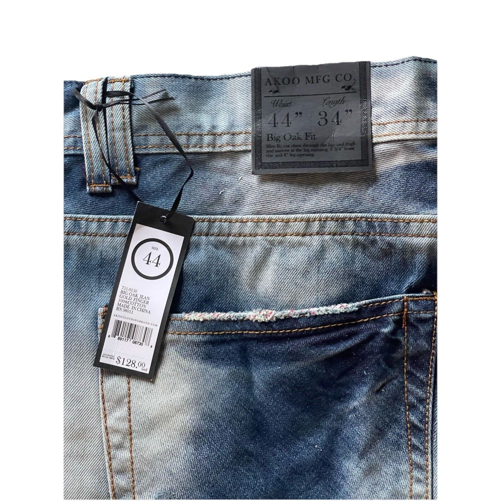 AKOO NWT AKOO Jeans Y2K Mens 44 x 34 Acid Wash Denim Streetwear Size US 44 / EU 60 - 7 Thumbnail