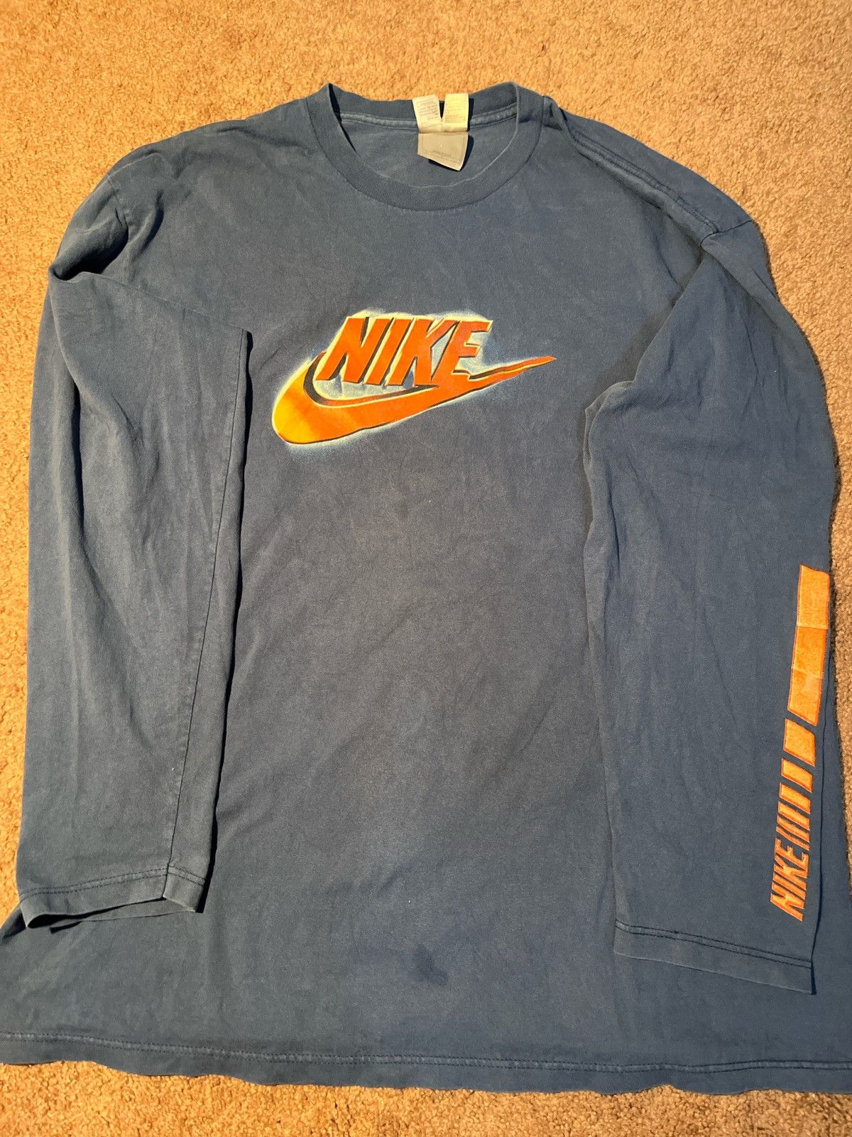 Nike Y2K Nike Blue Skate Tee Sleeve hit size large Size US L / EU 52-54 / 3 - 1 Thumbnail