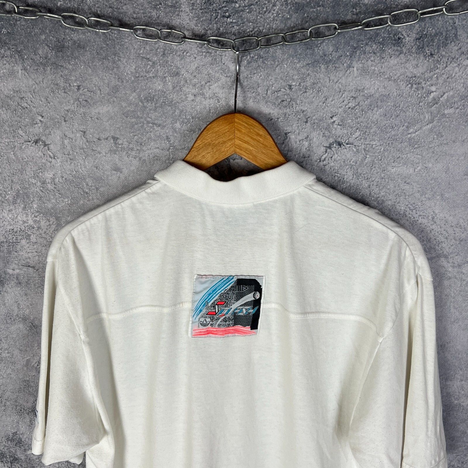 Adidas Adidas Vintage Polo Shirt Men's Size L White Short Sleeve ` Size US L / EU 52-54 / 3 - 8 Thumbnail