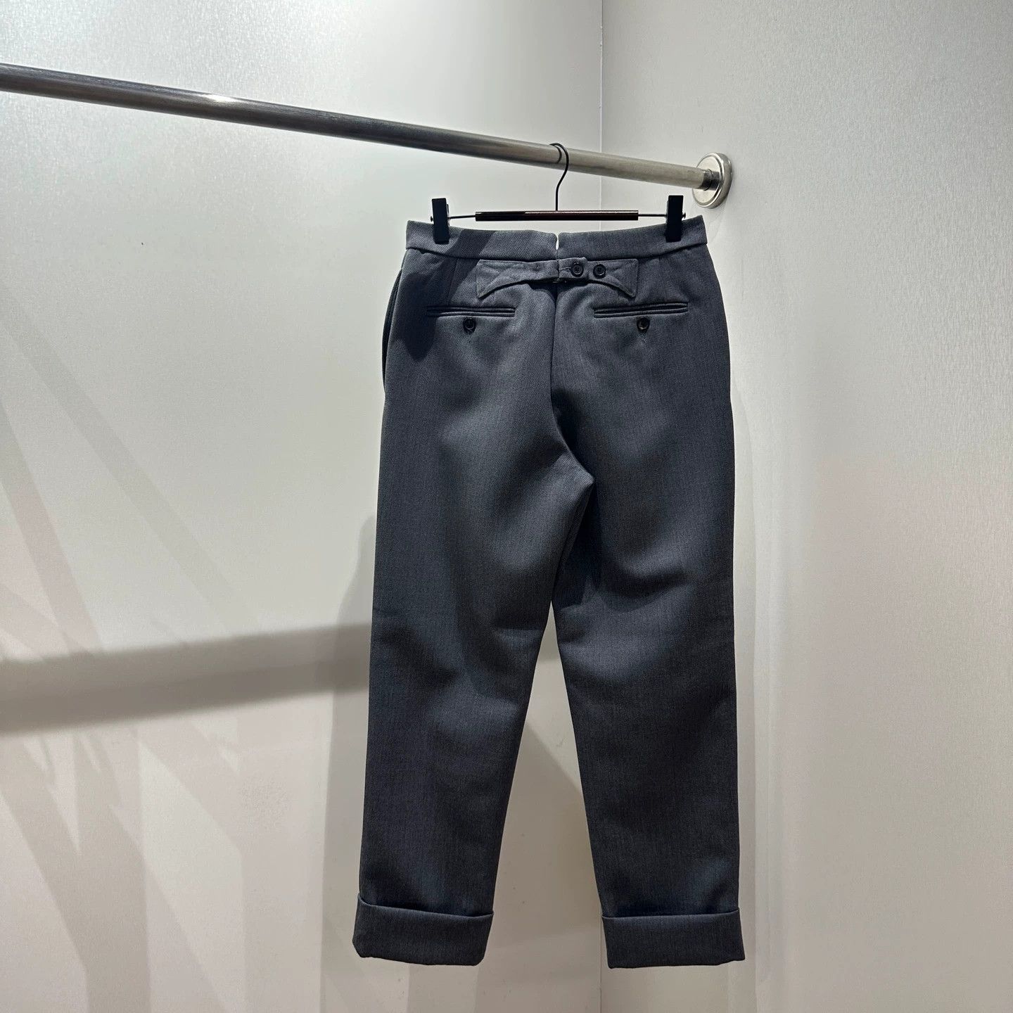 Thom Browne Thom Browne apr150 Solid Wool Dress Trousers 38 Size 26" / US 2 / IT 38 - 2 Thumbnail