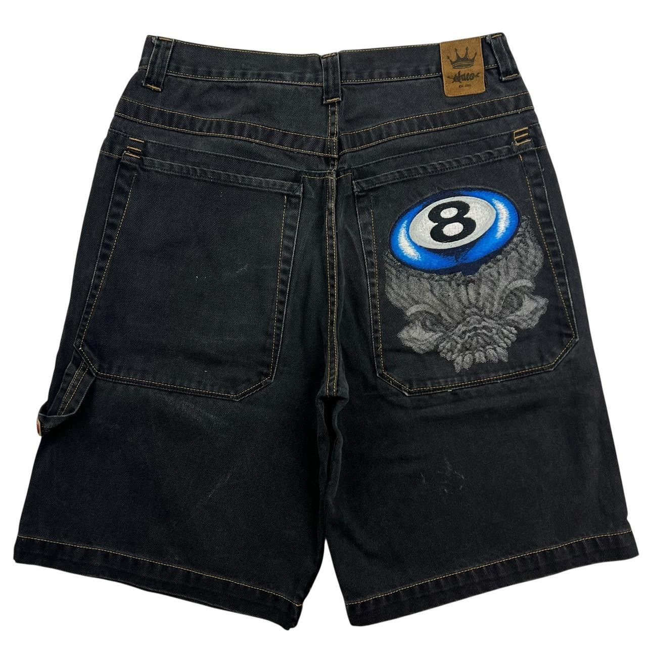 JNCO Vintage Jnco Embroidered 8 Ball Denim Shorts Jorts Waist 34 Size US 34 / EU 50 - 1 Thumbnail