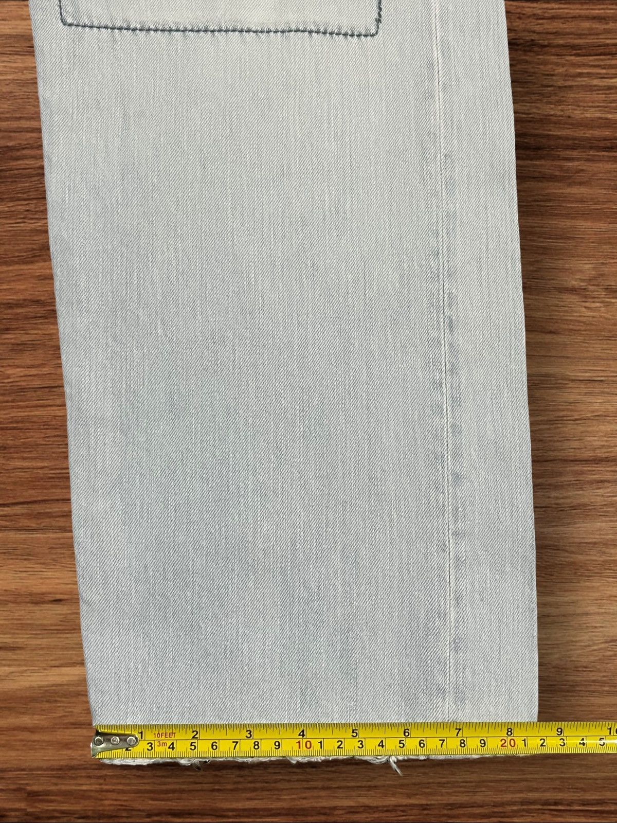 If Six Was Nine × Japanese Brand × Le Grande Bleu (L.G.B.) Vintage Japanese Brand Light Blue Washed Trashed Ripped Jean Size US 32 / EU 48 - 18 Thumbnail