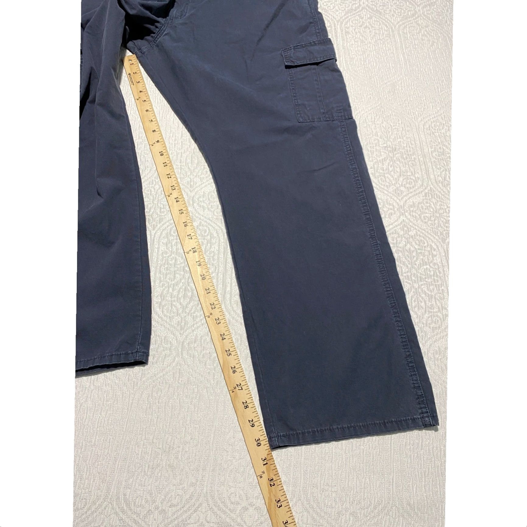 Wrangler VINTAGE Wrangler Authentics Mens Cargo Pants Navy Blue 42x32 Relaxed Fit Size US 42 / EU 58 - 7 Thumbnail