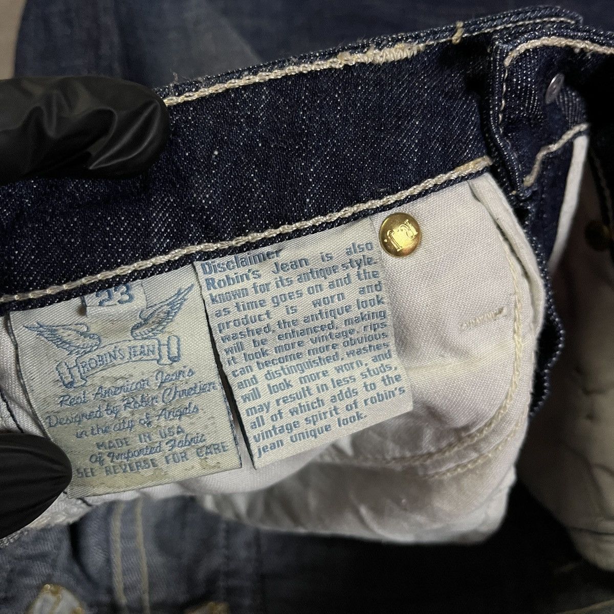 Robins Jeans 2000s Robin’s Jean - Swarovski Studded Skinny Y2k Denim Size 26" / US 2 / IT 38 - 7 Thumbnail