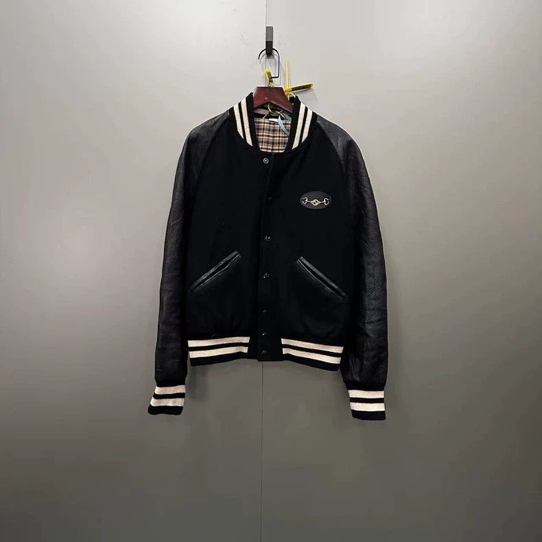 Gucci Gucci Black patchwork baseball uniform jacket 2501-Nextarr Size US S / EU 44-46 / 1 - 2 Thumbnail