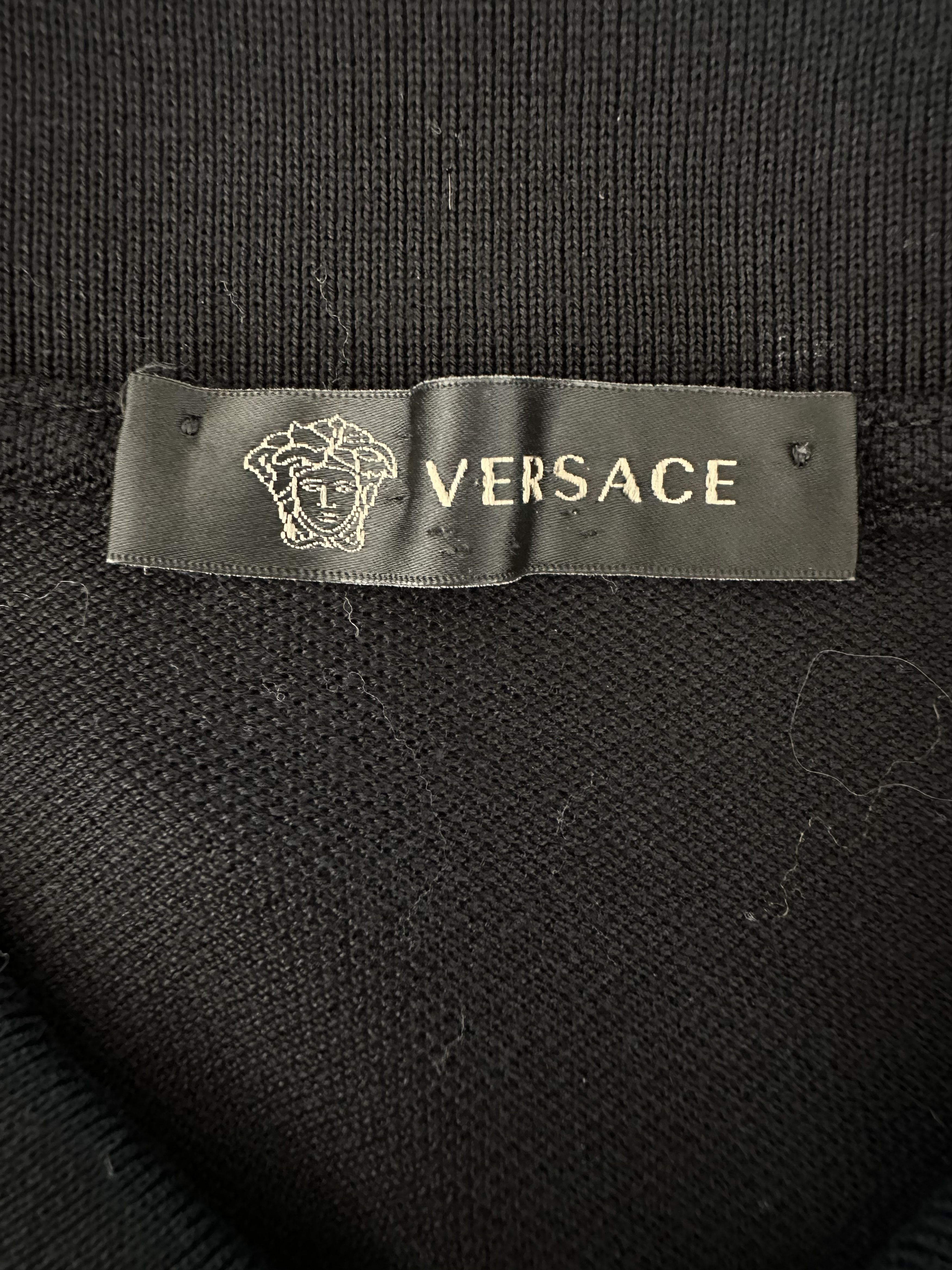 Versace Versace Black & Gold Embroidered Medusa Polo T-Shirt Size US XXL / EU 58 / 5 - 3 Thumbnail