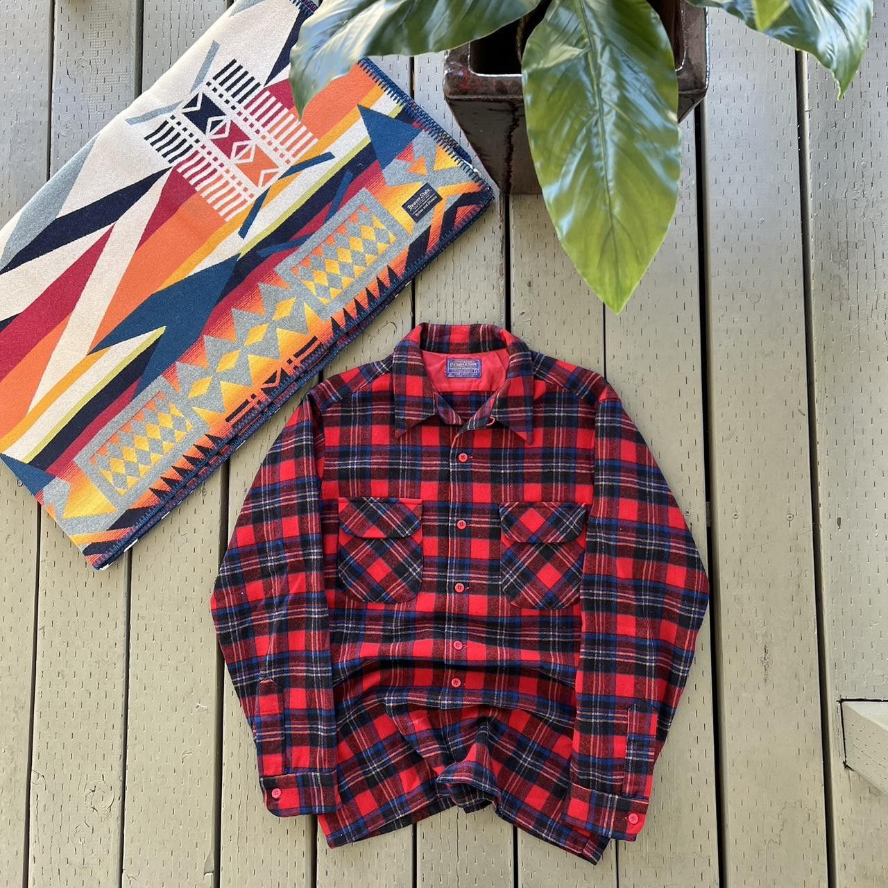 Pendleton Vintage Pendleton Wool Flannel Shadow Plaid Full Button Up Size US L / EU 52-54 / 3 - 4 Thumbnail