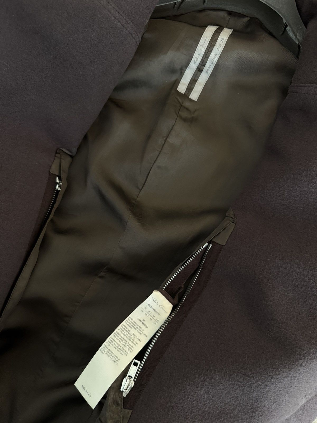 Rick Owens FW20 Performa Officer Coat size 52 Size US L / EU 52-54 / 3 - 4 Thumbnail