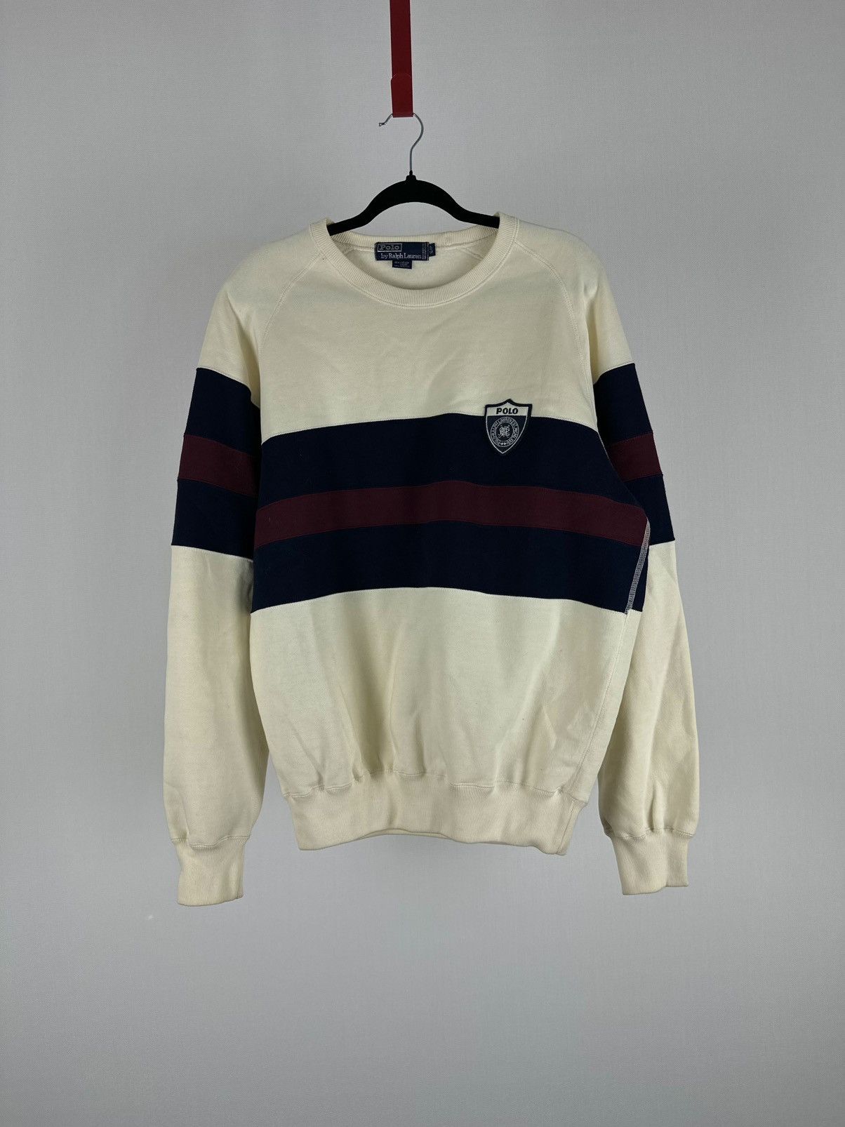 Polo Ralph Lauren Ralph Lauren Round Neck Sweatshirt with Shield Stripe 1990s Size US S / EU 44-46 / 1 - 1 Thumbnail