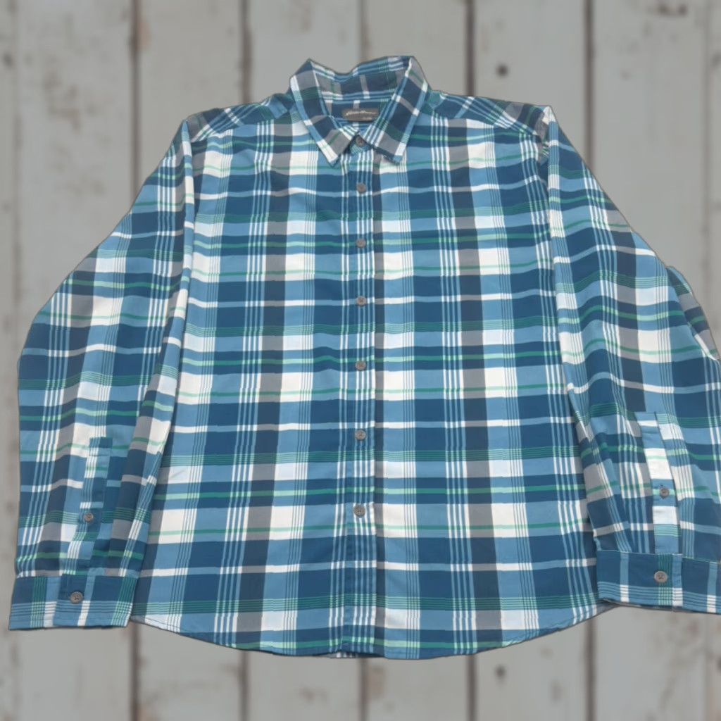 Eddie Bauer Eddie Bauer Button-Up Shirt XL Mens Green Plaid Lightweight Short Description? Size US XL / EU 56 / 4 - 1 Thumbnail