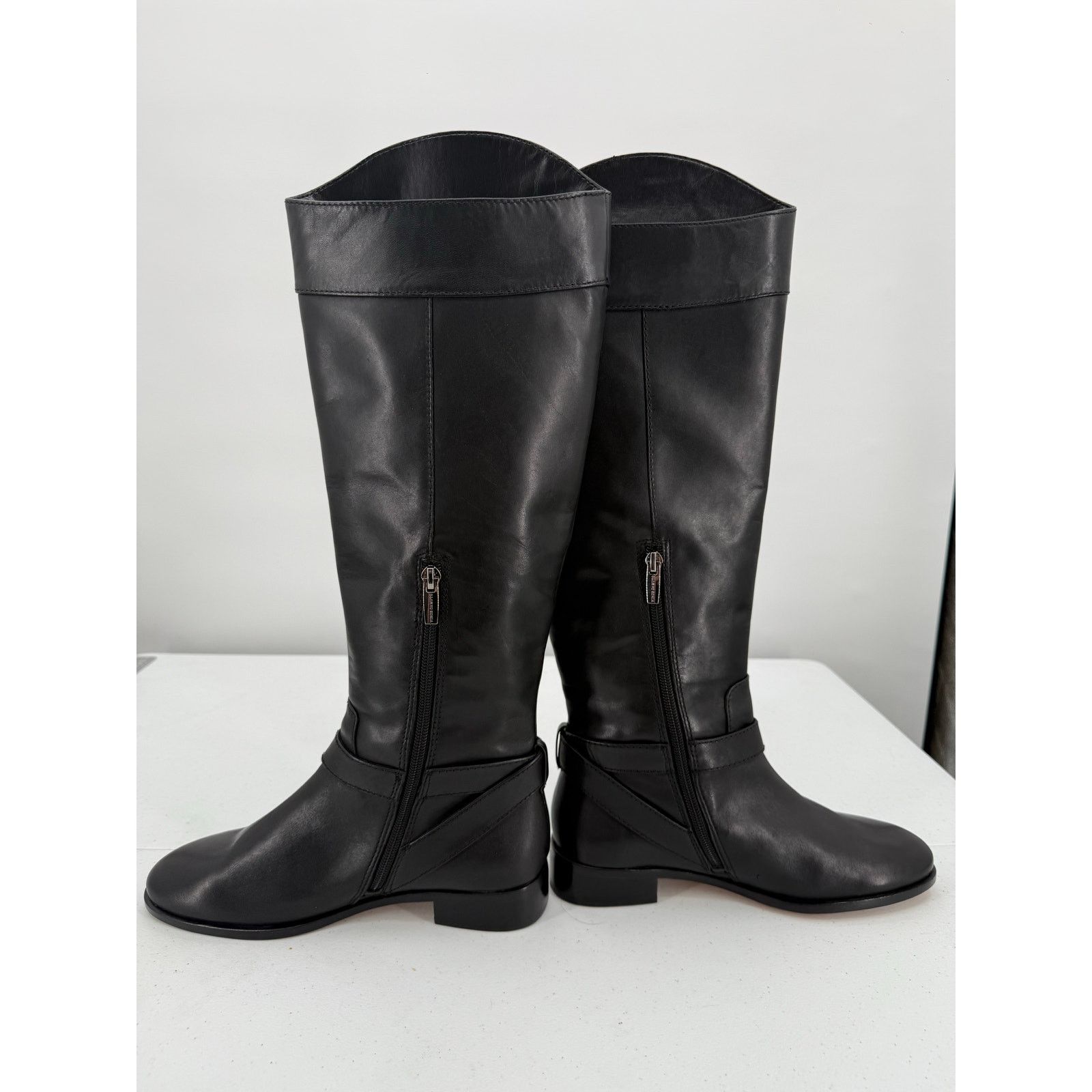 Vince Camuto NWT Vince Camuto Ovarlym Black Leather Knee-High Riding Boot Size US 6.5 / IT 36.5 - 10 Thumbnail