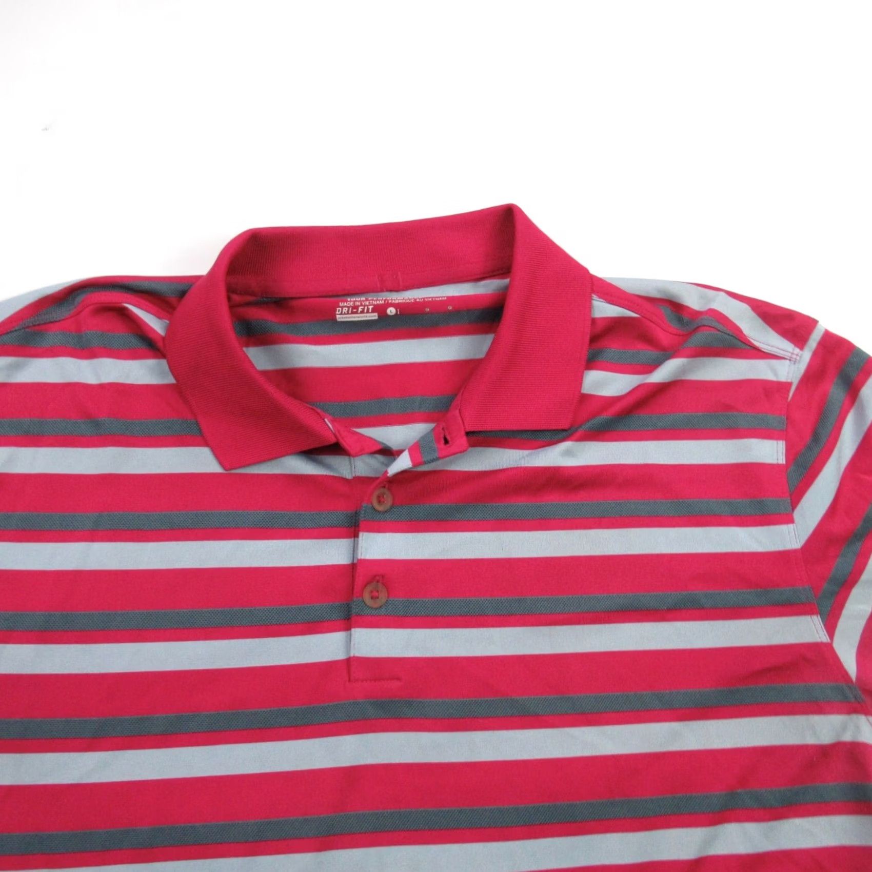 Nike Nike Shirt Mens Large Short Sleeve Golf Lightweight Dri-FIT Stripes Outdoors Tour Polo Size US L / EU 52-54 / 3 - 2 Thumbnail