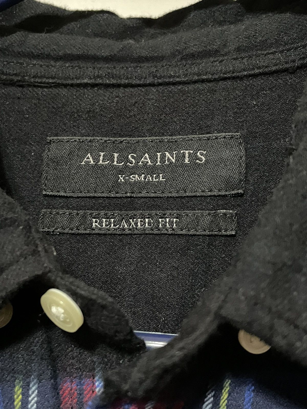Allsaints Allsaints Claverack LS Shirt Flannel Tie Dye Black Size XS Size US XS / EU 42 / 0 - 6 Thumbnail