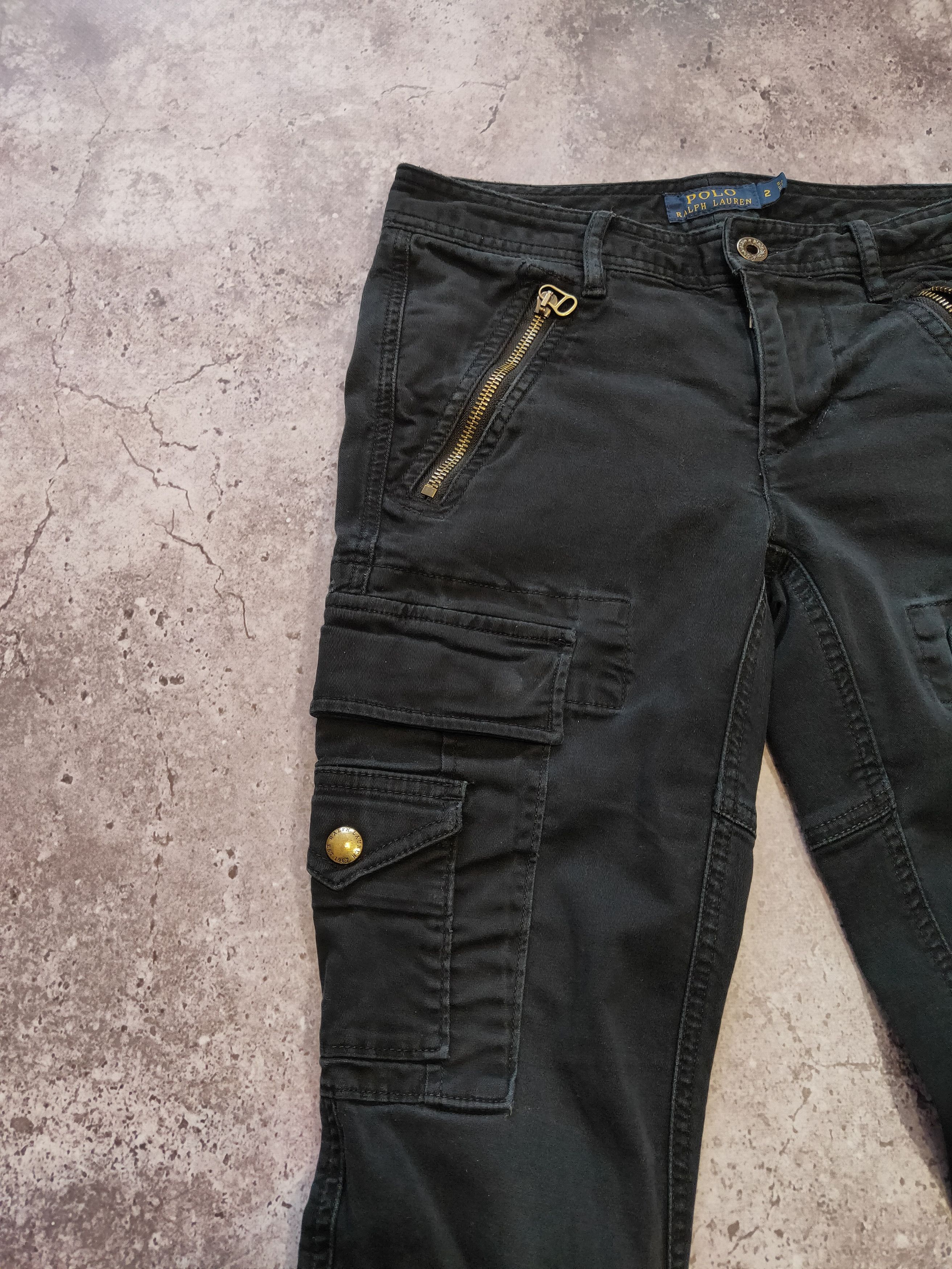 Denim & Supply Ralph Lauren × Polo Ralph Lauren × Ralph Lauren Vintage Ralph Lauren Cargo Biker Pants Rare y2k Size 26" / US 2 / IT 38 - 3 Thumbnail