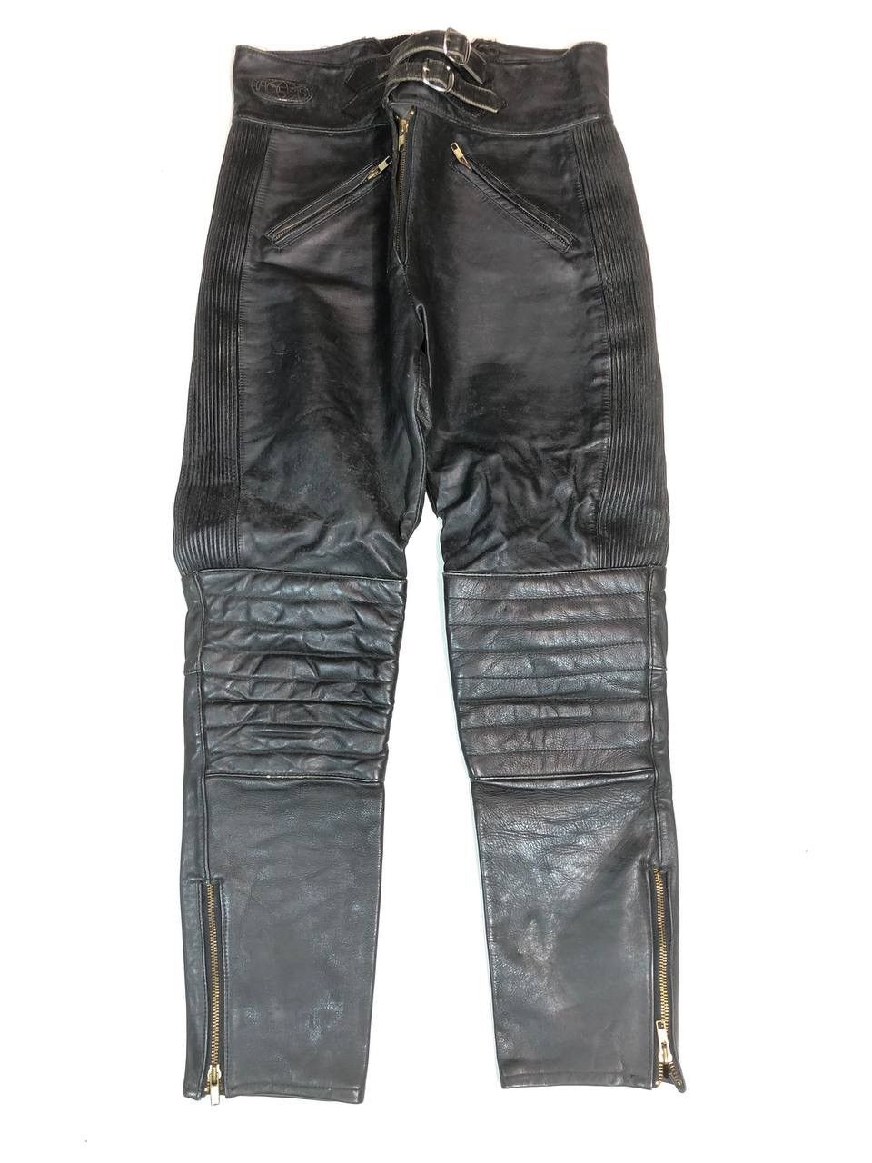 Leather ATLAS Vintage Rare Moto Biker Leather Pants Size US 31 - 1 Thumbnail