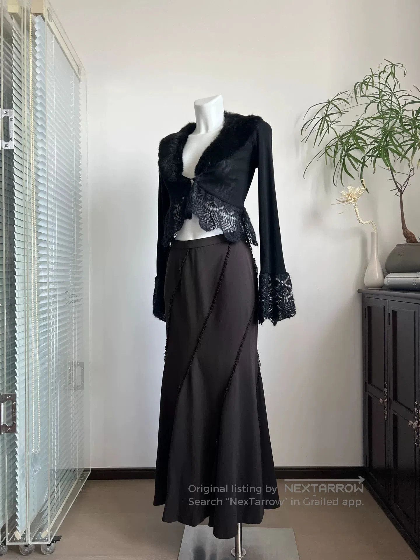 Other Vintage Diagonal Cut Fishtail Dress. Size 30" / US 8 / IT 44 - 6 Thumbnail