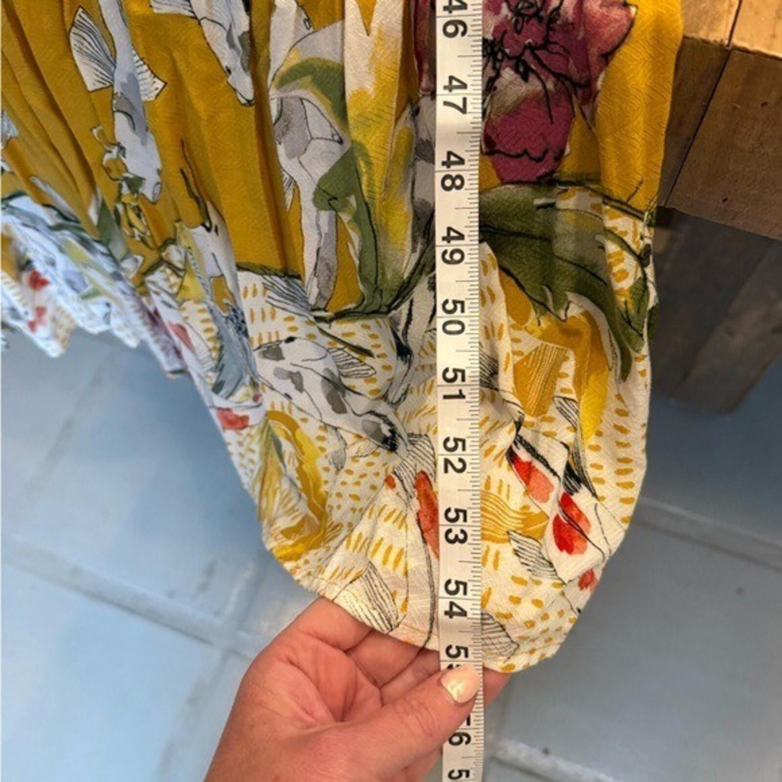 Anthropologie One September Anthro Koi Fish Embroidered Maxi Dress XS Size XS / US 0-2 / IT 36-38 - 10 Thumbnail