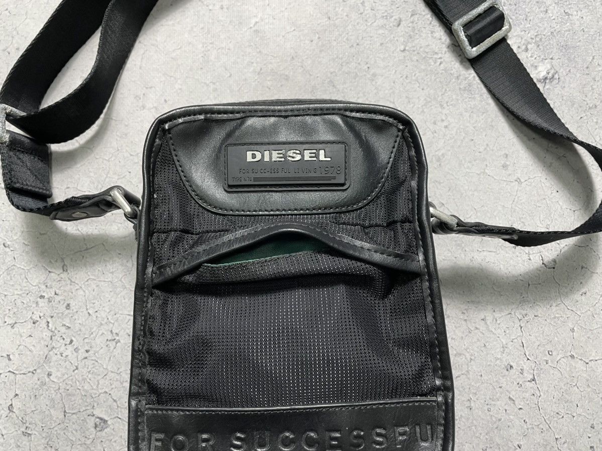 Diesel Diesel Leather Messenger Bag Black Y2K Size ONE SIZE - 5 Thumbnail