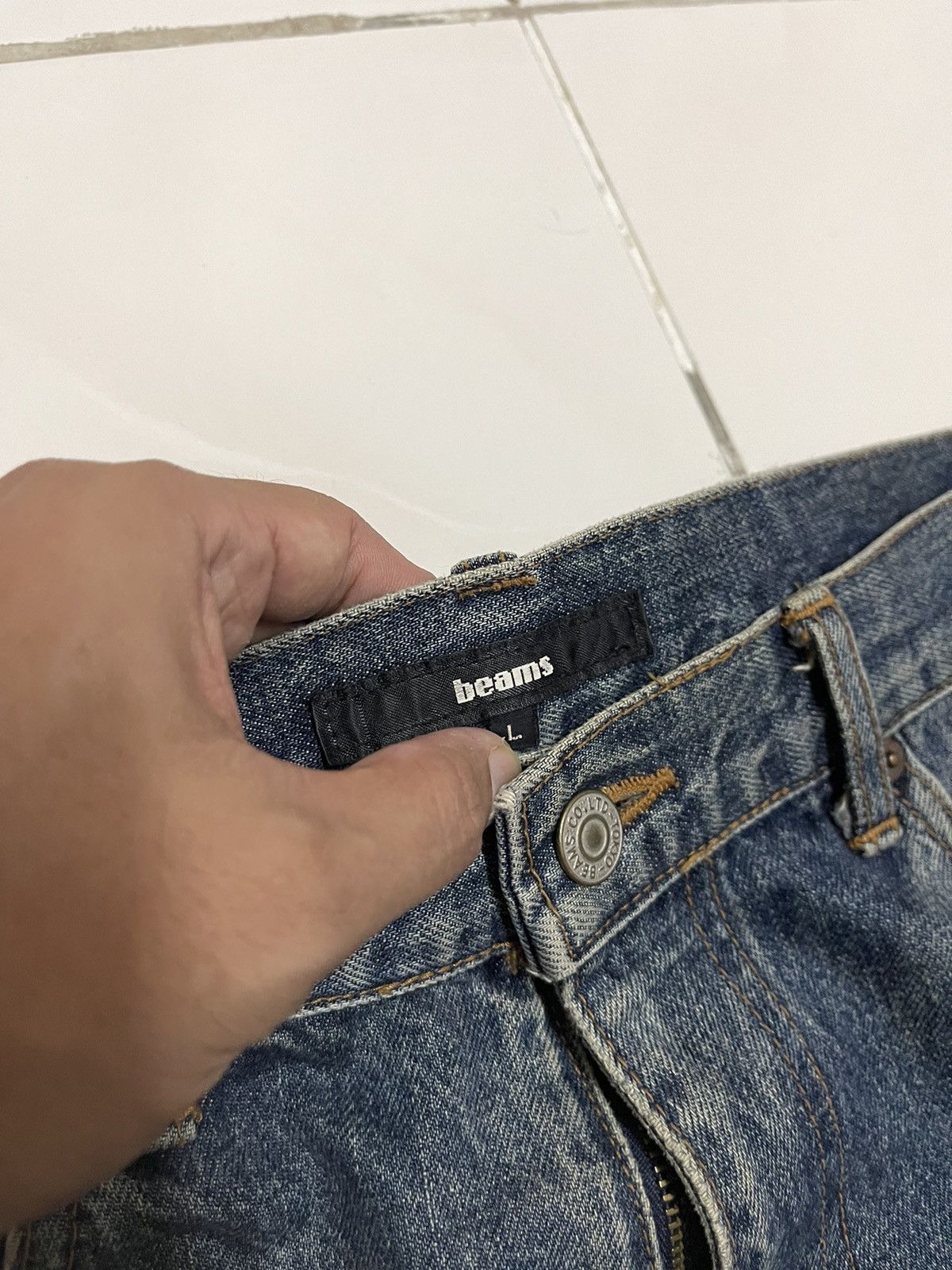 Beams Plus ❌ON SALE❌ BEAMS PATCHWORK DISTRESSED DIRTY JEANS Size US 34 / EU 50 - 4 Thumbnail