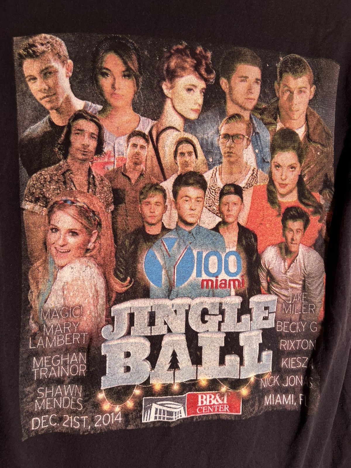Vintage 2014 Jingle Ball 100 Miami Pop Music Rock Hip Hop Tour Shirt Size US S / EU 44-46 / 1 - 7 Thumbnail