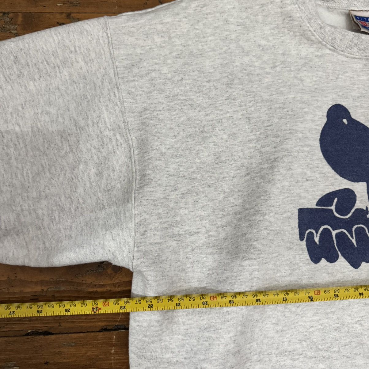 Hanes Gray Vintage 90s Peace & Music Crewneck Sweatshirt Size US L / EU 52-54 / 3 - 5 Thumbnail