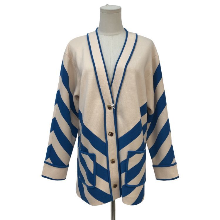 Gucci Gucci Striped Logo Cardigan Size M Size US M / EU 48-50 / 2 - 1 Thumbnail
