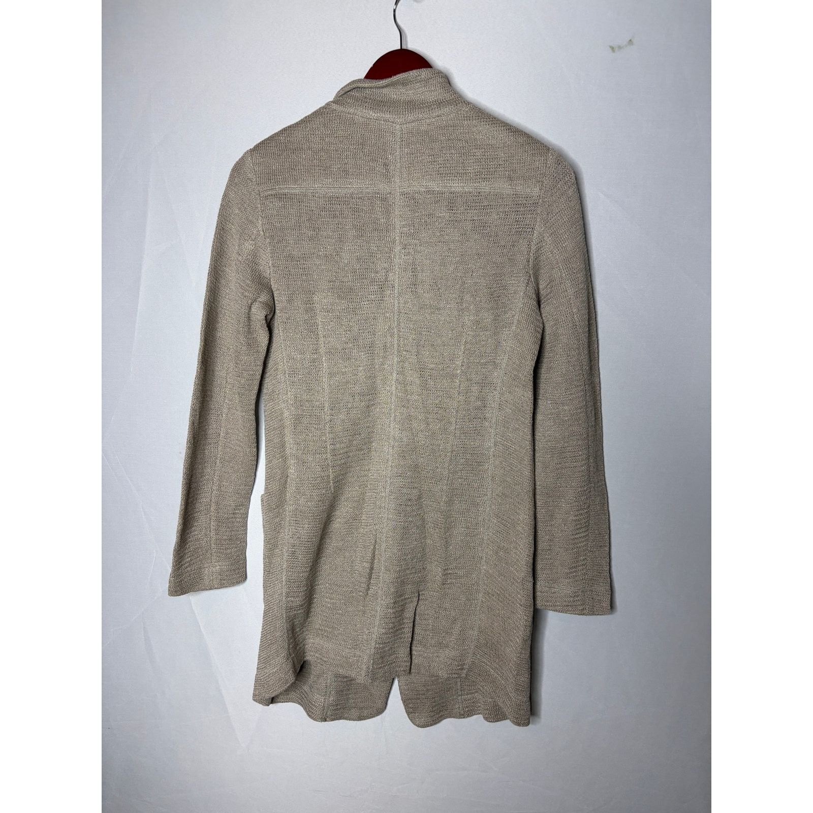 Issey Miyake Issey Miyake HaaT Heart linen beige knit cardigan jacket Size S / US 4 / IT 40 - 8 Thumbnail